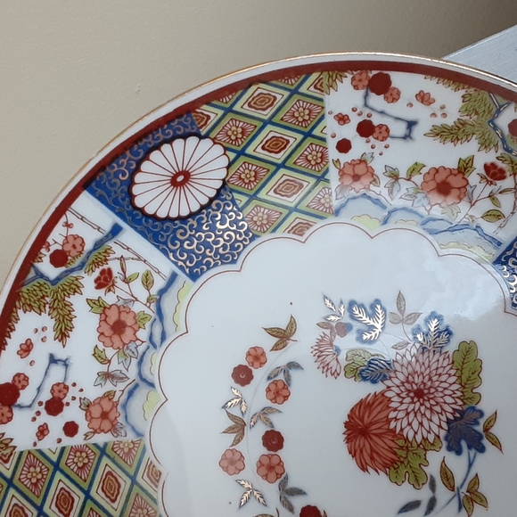 Eiwa Kinsei Imari Dining 4pc Eiwa Kinsei Carefully Made Imari 625 Dessert Plates Blue Red